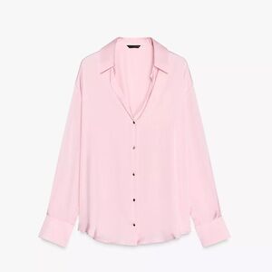 Zara Pink Button-Up Blouse